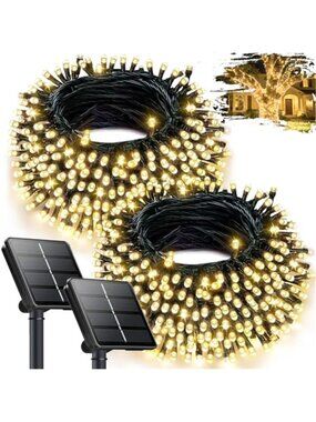 Solar String Lights Outdoor Waterproof LED Christmas Patio Garden Decor